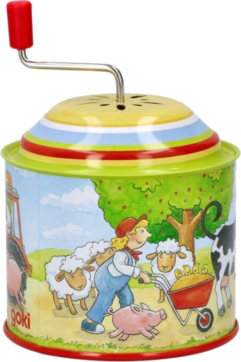 Speeldoos met boerderijmotief