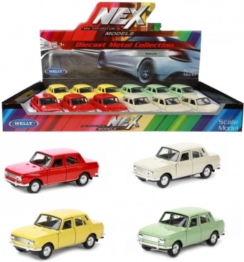 Welly Wartburg 353 auto metaal/kunststof 12 cm 4 kleuren met terugtrekmechanisme