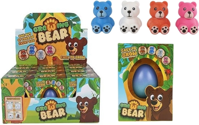 Uitkomend ei met teddybeer 6 cm - 1 stuk
