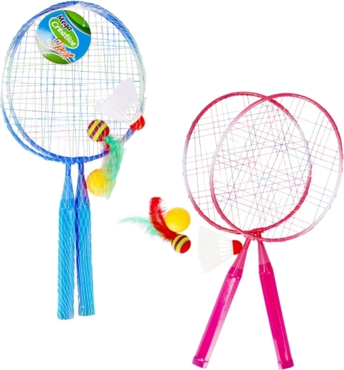 Kinder badmintonsset – metalen rackets, shuttle en ballen
