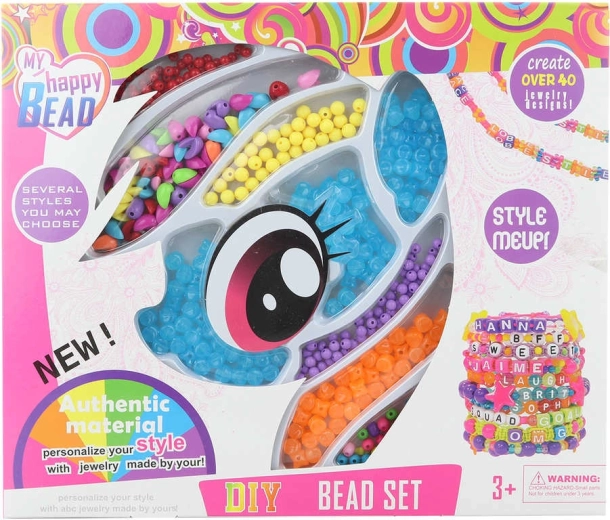Creatieve set rijgkralen met pony-motief voor het maken van armbanden en kettingen