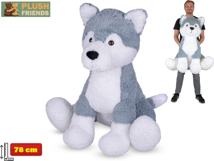 Pluchen huskyhond 78 cm zittend – Plush Friends
