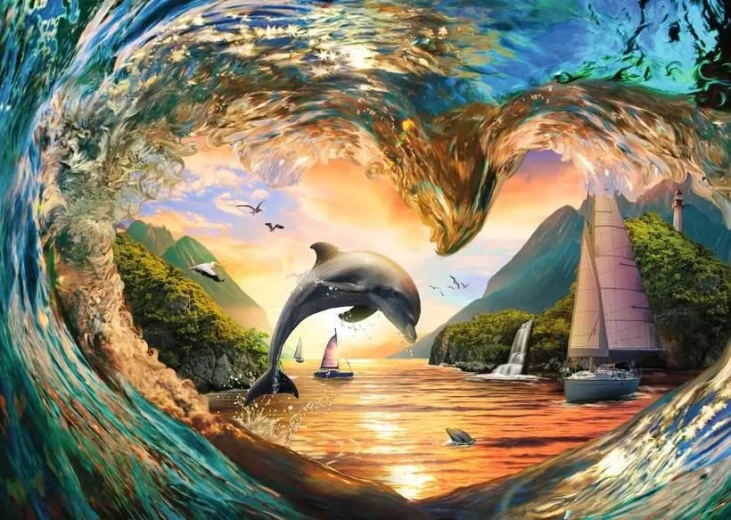 Puzzel Hart van zeegolven 1000 stukjes RAVENSBURGER