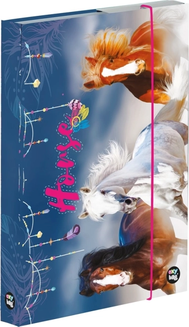 Box voor schriften A5 met paardmotief