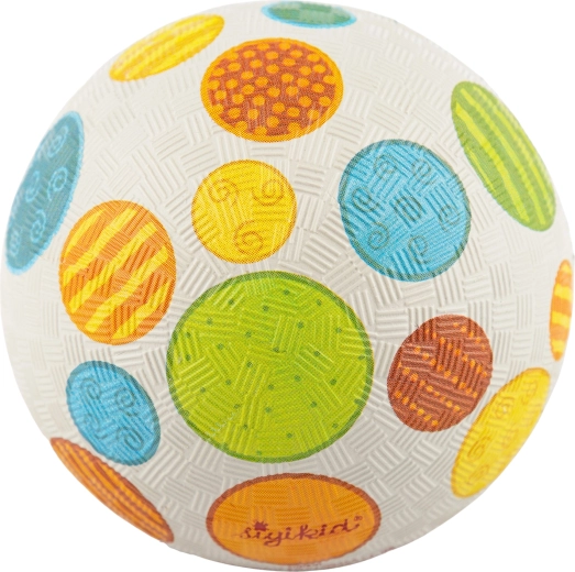 Sigikid kinderbal van natuurlijk rubber grijs met stippen 12 cm