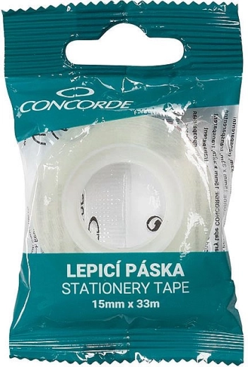 Transparante plakband Concorde 15 mm × 33 m