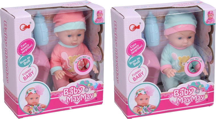 Baby met potje en geluidseffecten 22 cm - 1 stuk