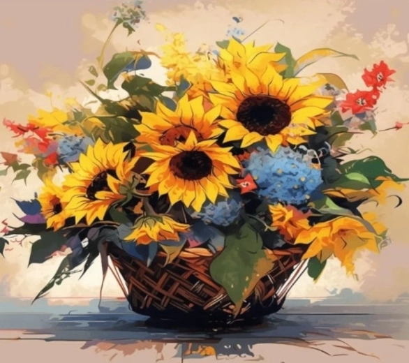 Norimpex diamant painting Zonnebloemen 30 × 40 cm
