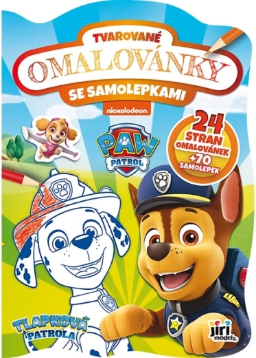 Vormkleurplaten Paw Patrol met stickers