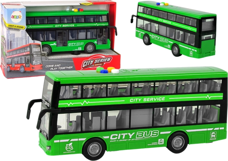 Dubbeldekkerbus met licht en geluid 1:16 – Groen