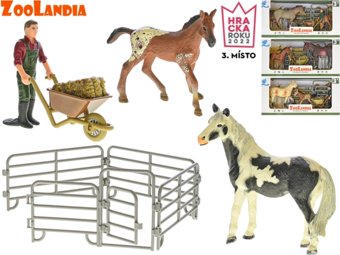 Zoolandia paard met veulen en boerderijaccessoires
