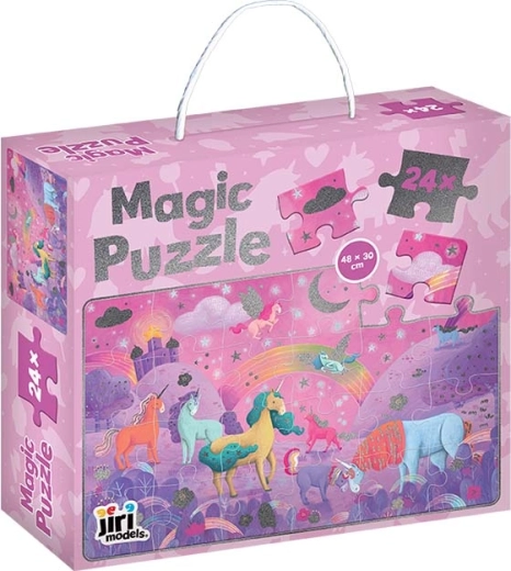 Glitterpuzzel in doosje Eenhoorns