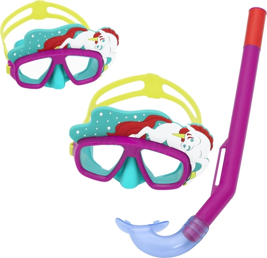 Bestway kinder snorkelset eenhoorn roze