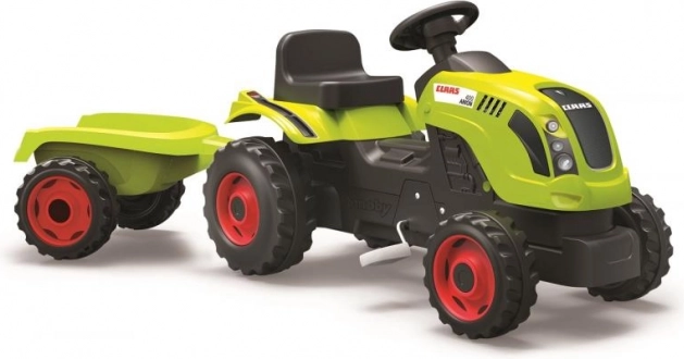 Trapper CLAAS met groene aanhangwagen