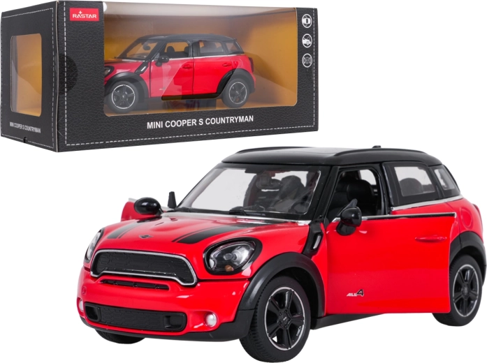 Metalen model MINI Countryman 1:24 rood RASTAR