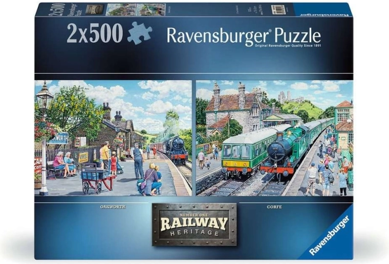 Ravensburger puzzel Railway Heritage nr. 1: Oakworth & Corfe 2×500 stukjes