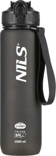 Tritan waterfles NILS Camp 1 l – zwart