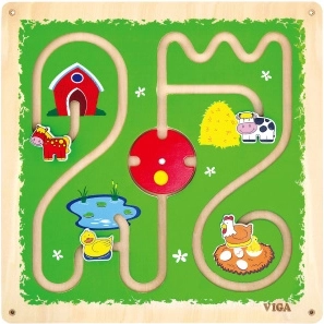 Houten wandlabyrint - dieren