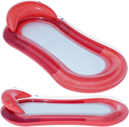 Opblaasbaar waterlounge met rugleuning BESTWAY, rood, 160 × 84 cm
