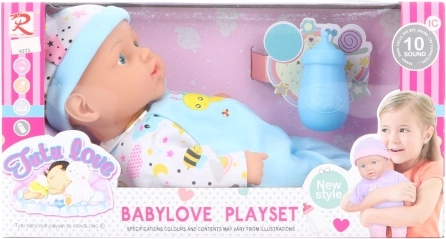 Baby 30 cm met geluiden en accessoires