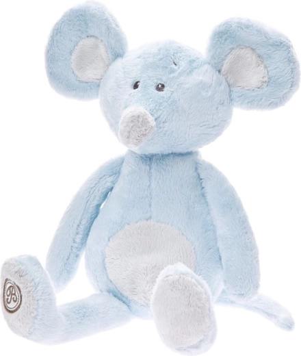 Pluchen muis Lena blauw 20 cm