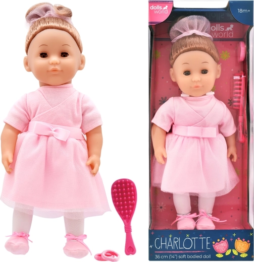 Dolls World modieuze pop Charlotte met accessoires 36 cm