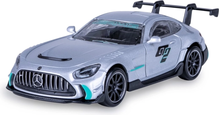 Metalen model Mercedes-AMG GT2 op schaal 1:43, zilverkleurig