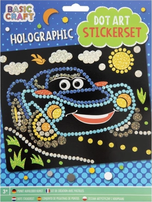 Mozaïek holografisch plaatje auto 22 × 18 cm