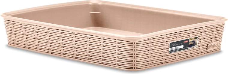 mand Elegance, beige kunststof 35,5 × 26 × 6 cm