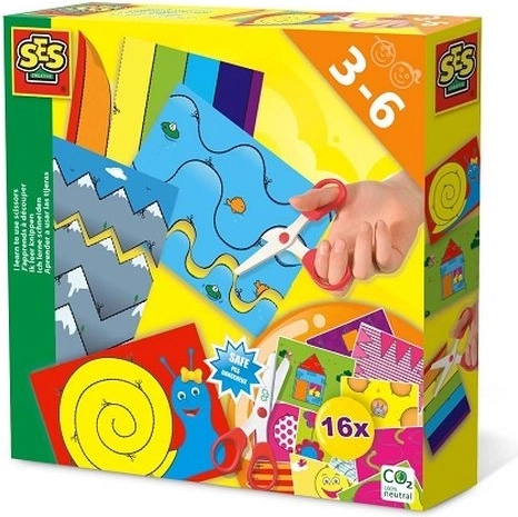 SES Creative ik leer knippen – set met veilige schaar en 16 kaarten