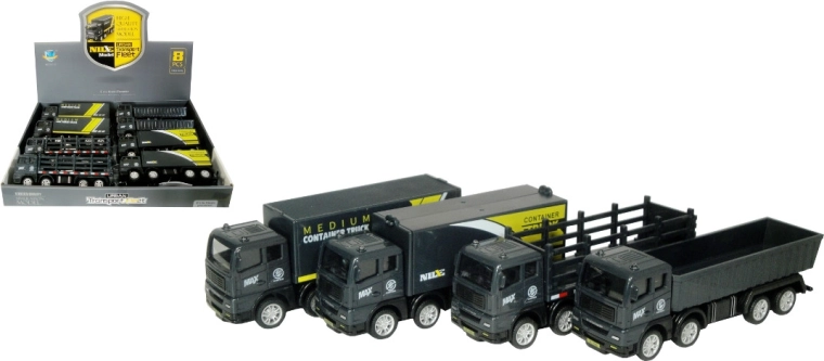 Rijdende vrachtwagen met bewegende onderdelen