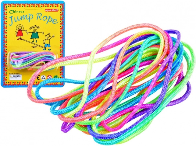 Kleurrijk neon springelastiek voor kinderen 460 cm - 1 stuk