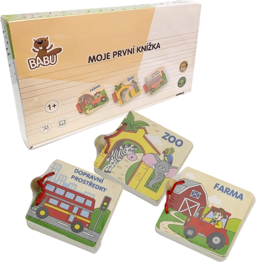 Babu houten boekje voor de allerkleinsten (3 motieven)