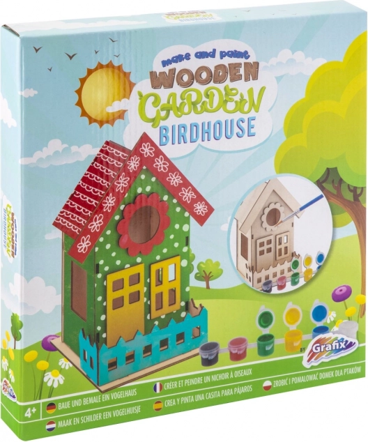 Houten vogelhuisje 3D – creatieve set om te monteren en te verven