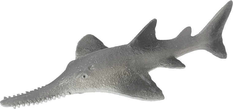 Rubberen zaagvis met veel tanden 14 cm