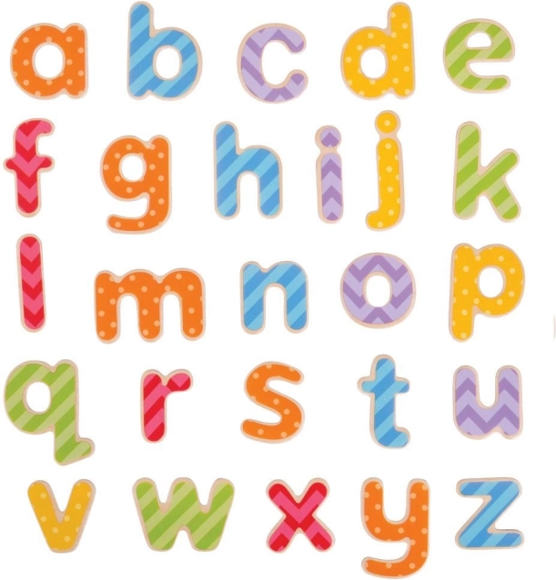 Bigjigs Toys magnetische kleurrijke letters (kleine letters)