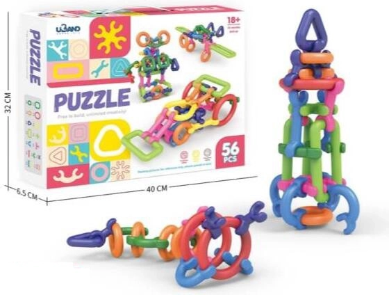 Constructieset – blokken (56 onderdelen)