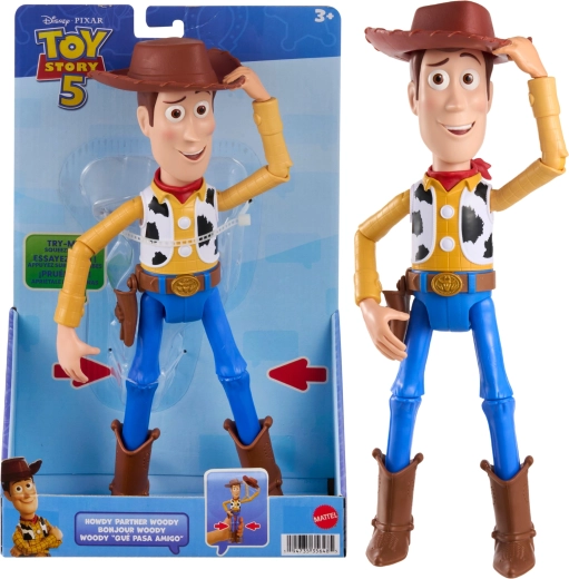 Woody-figuur uit Disney Toy Story 5 met hoedafneemfunctie, 31 cm