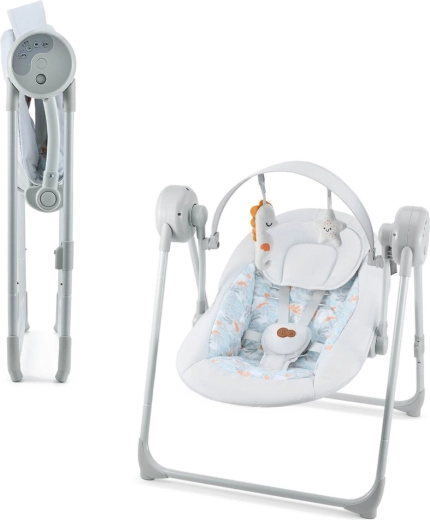 Kinderkraft schommel Swingee Grey – elektrische babyschommel