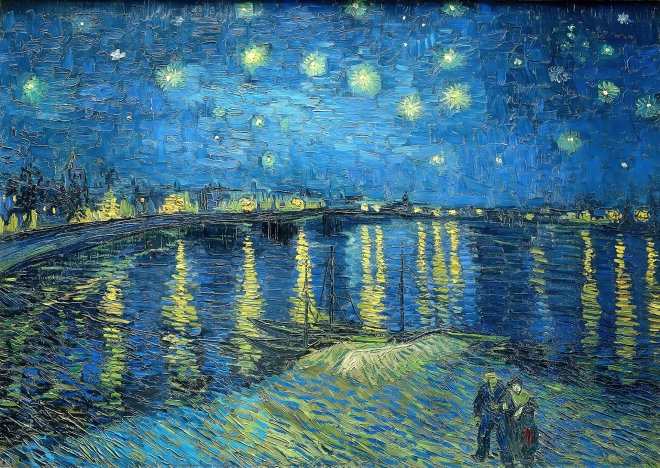Puzzel Sterrennacht boven de Rhône 1000 stukjes