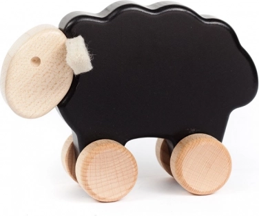 Houten trekschaap zwart BAJO