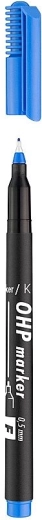 Marker voor folies ICO OHP F, blauw