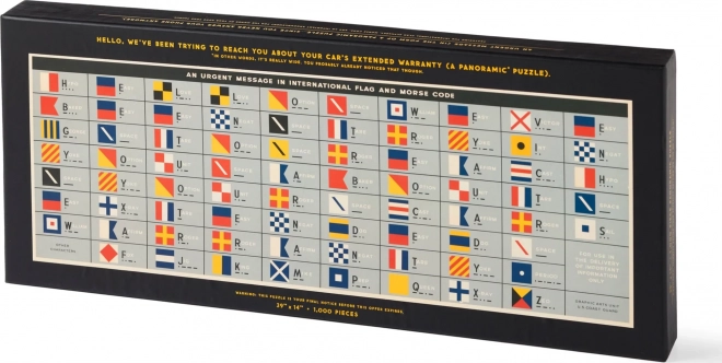 Galison panoramische puzzel Belangrijk bericht 1000 stukjes