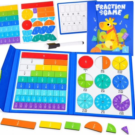 Magnetische set voor het aanleren van breuken aan kinderen