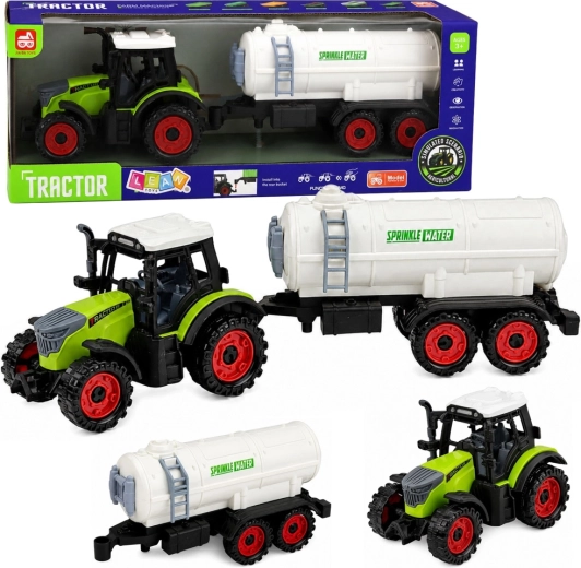 Kinderboerentrekker met tankwagen met terugtrek-/frictieaandrijving 34 cm