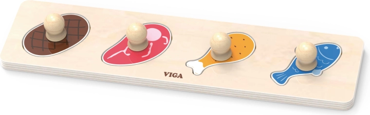 Viga eerste insteekpuzzel met handgrepen – eten