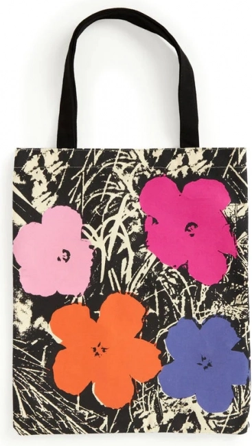 Galison canvas tas Warhol-bloemen