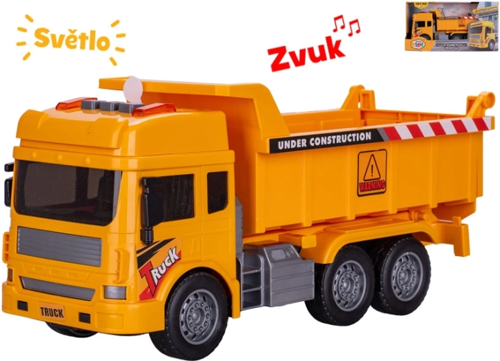 Bouwkiepwagen met vliegwiel met licht en geluid 27 cm