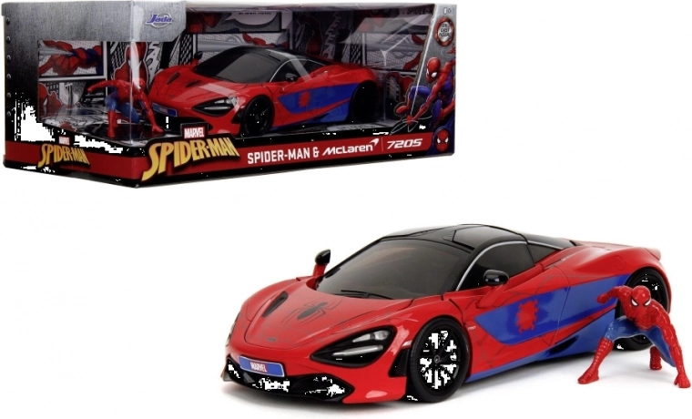 Jada Toys model McLaren 720S Spider-Man 1:24 die-cast met figuur