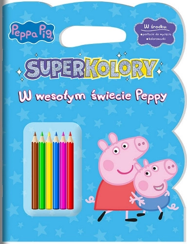 Peppa Pig Superkleuren 4 – De vrolijke wereld van Peppa, kleurboek met krijtjes
